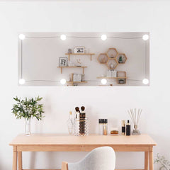 Wall Mirror with LED Lights Glass Rectangle with LEDs 40 x 100 cm