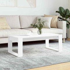 vidaXL Coffee Table | White | Engineered wood | Medium | Modern | Coffee Table 1