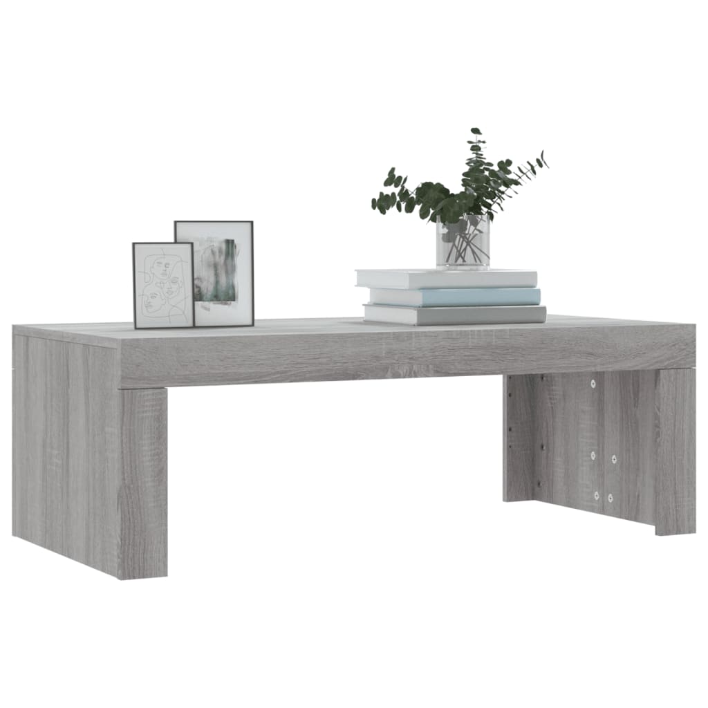 vidaXL Coffee Table | Grey sonoma | Engineered wood | 102x50x36 cm | Modern 3