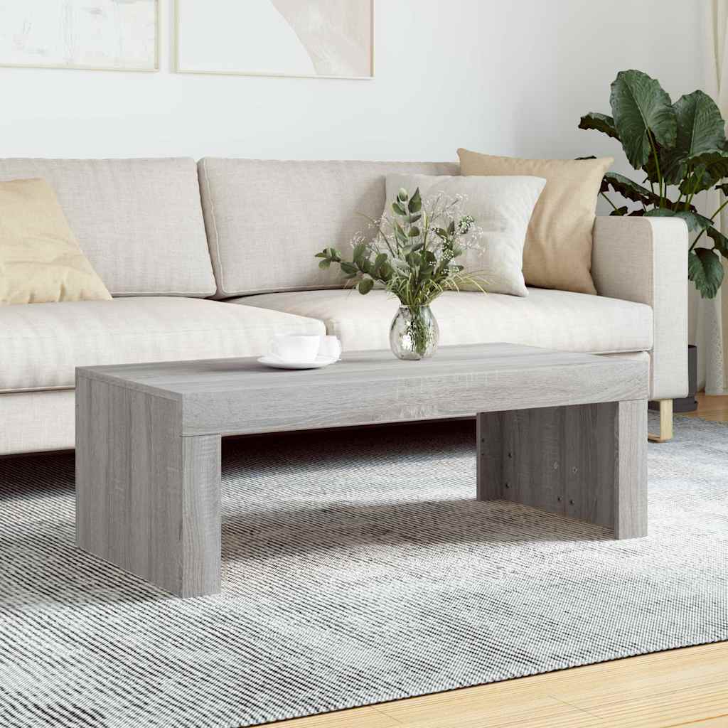 vidaXL Coffee Table | Grey sonoma | Engineered wood | 102x50x36 cm | Modern 1