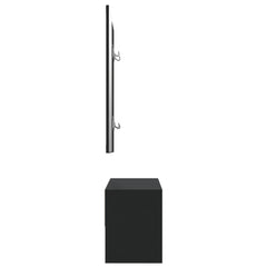 vidaXL Hallway Furniture Set Black Engineered Wood 5