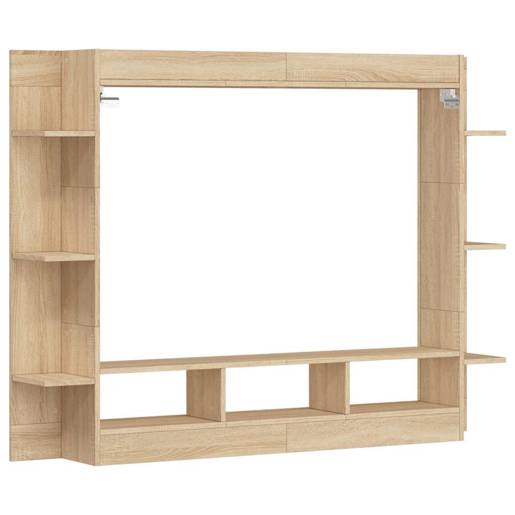 TV Cabinet 152x22x113 cm Engineered Wood Sonoma oak