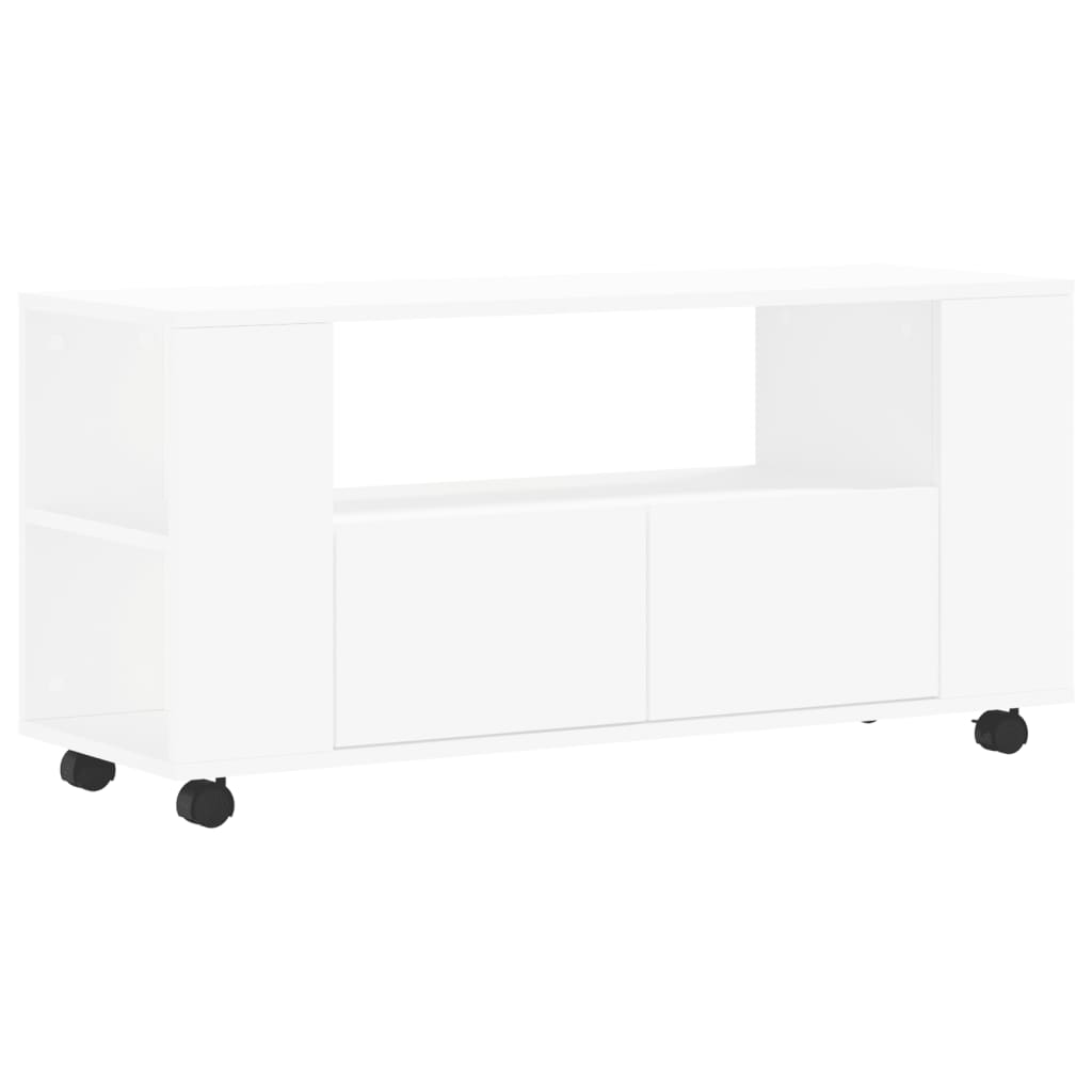 TV Cabinet 102x34,5x43 cm Engineered Wood White