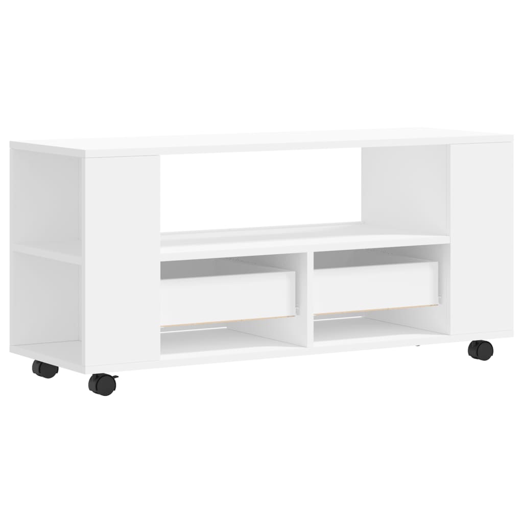 TV Cabinet 102x34,5x43 cm Engineered Wood White