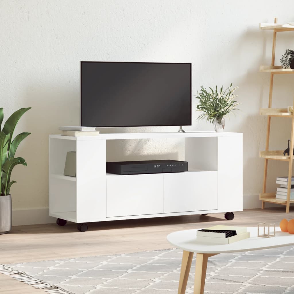 TV Cabinet 102x34,5x43 cm Engineered Wood White