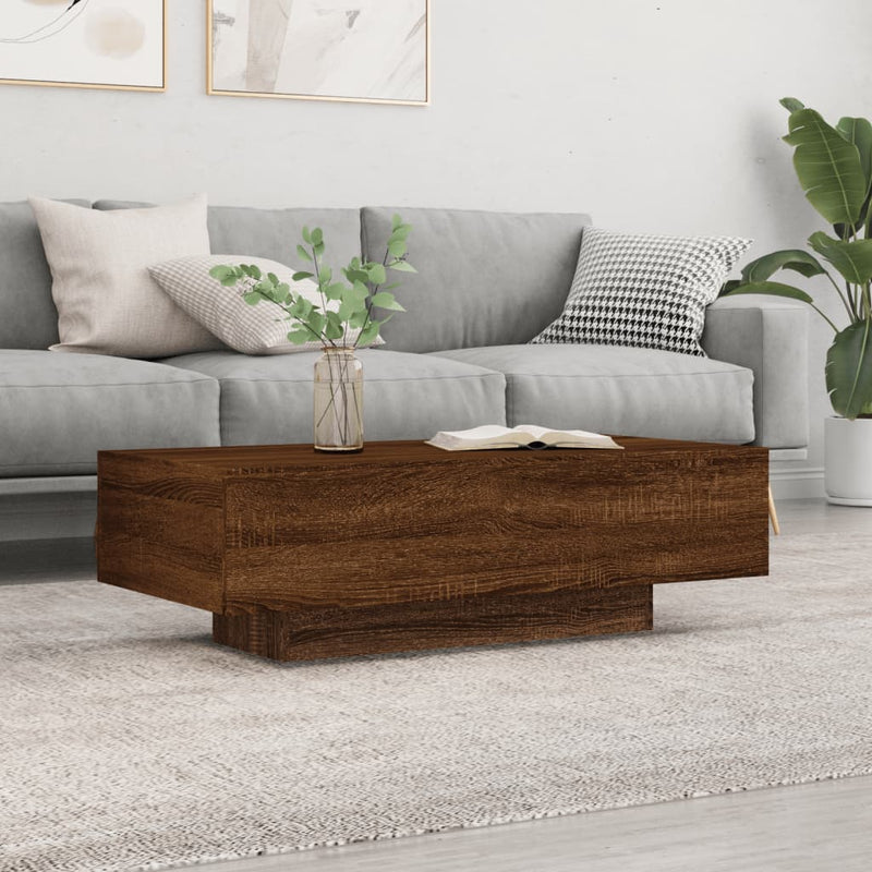 Coffee Table Brown Oak 100x49.5x31 cm Engineered Wood