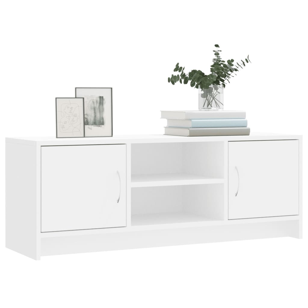 vidaXL TV Cabinet White 102x30x37.5 cm Engineered Wood 3