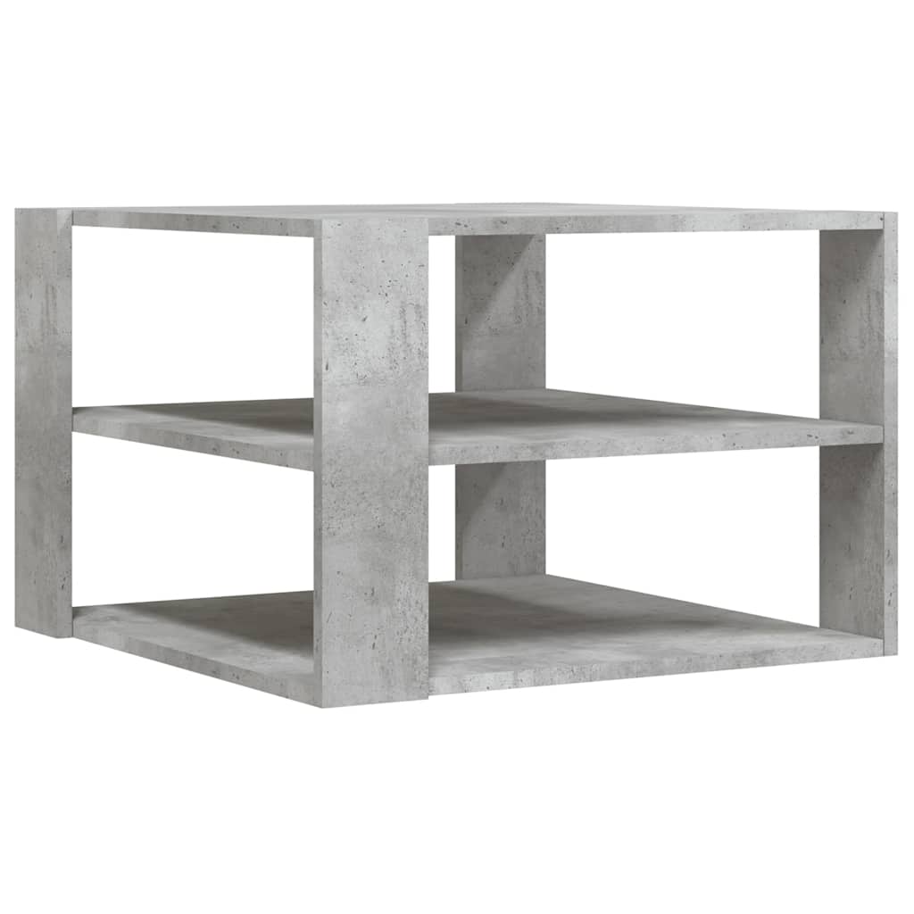 vidaXL Coffee Table Concrete Grey 58x58x40 cm Engineered Wood 2