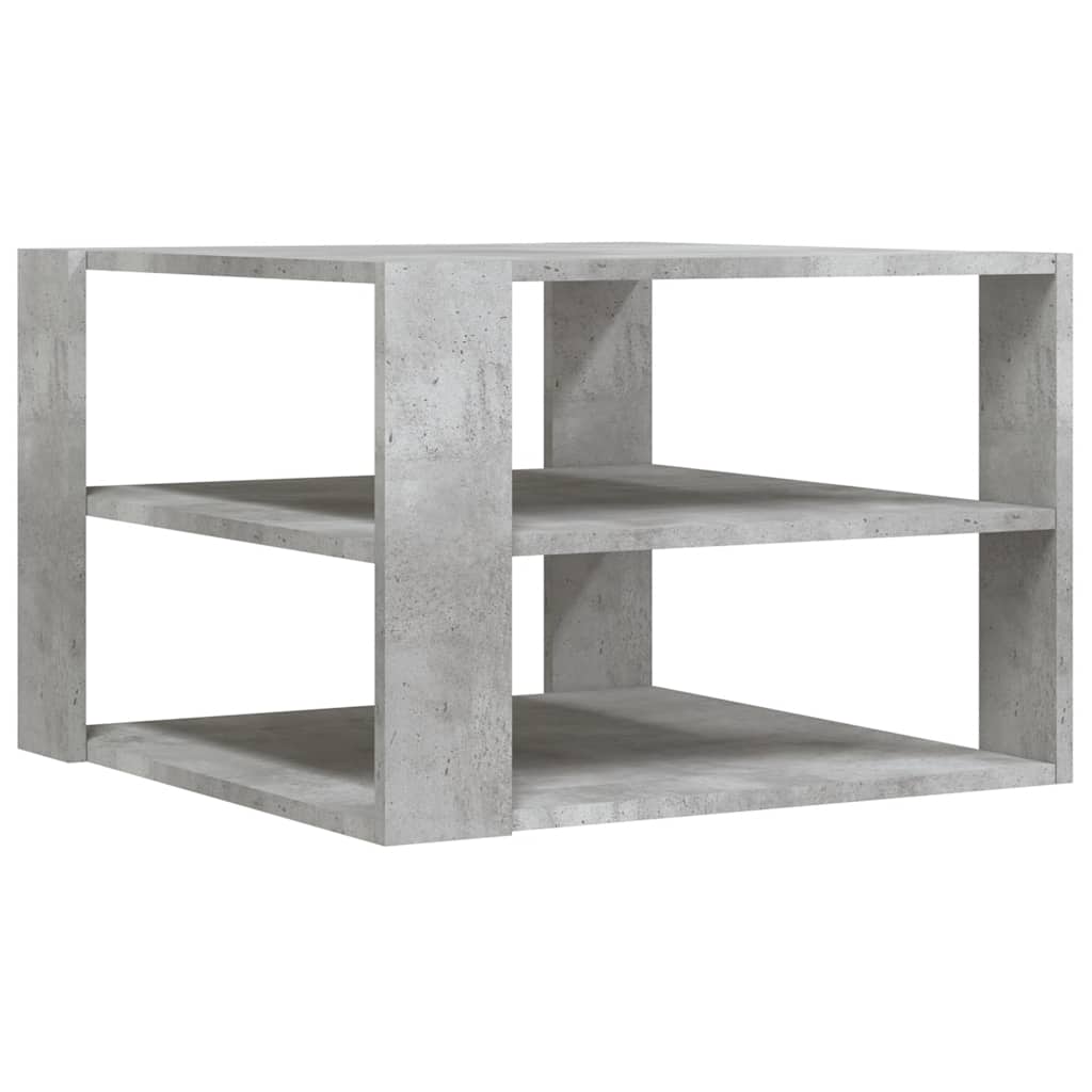vidaXL Coffee Table Concrete Grey 58x58x40 cm Engineered Wood 5