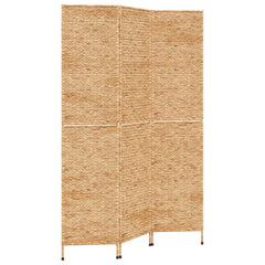 Room Divider 3-Panel Water Hyacinth Light brown 122 x 180 cm
