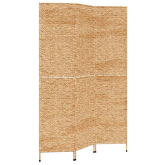 Room Divider 3-Panel Water Hyacinth Light brown 122 x 180 cm
