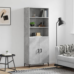 vidaXL Highboard Concrete Grey 69,5x34x180 cm Engineered Wood 1