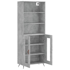 vidaXL Highboard Concrete Grey 69,5x34x180 cm Engineered Wood 4