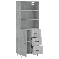 vidaXL Highboard Concrete Grey 69,5x34x180 cm Engineered Wood 3