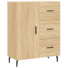 Highboard 69.5x34x180 cm Engineered Wood 1 Door 3 Drawers Sonoma oak