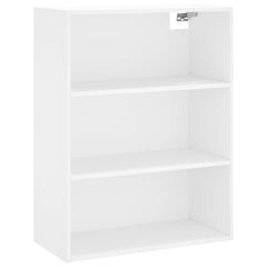 Highboard 69.5x32.5x180 cm Engineered Wood 3 Shelves White