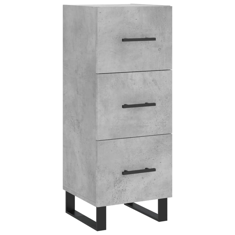 Highboard Concrete Grey 34.5x34x180 cm Engineered Wood