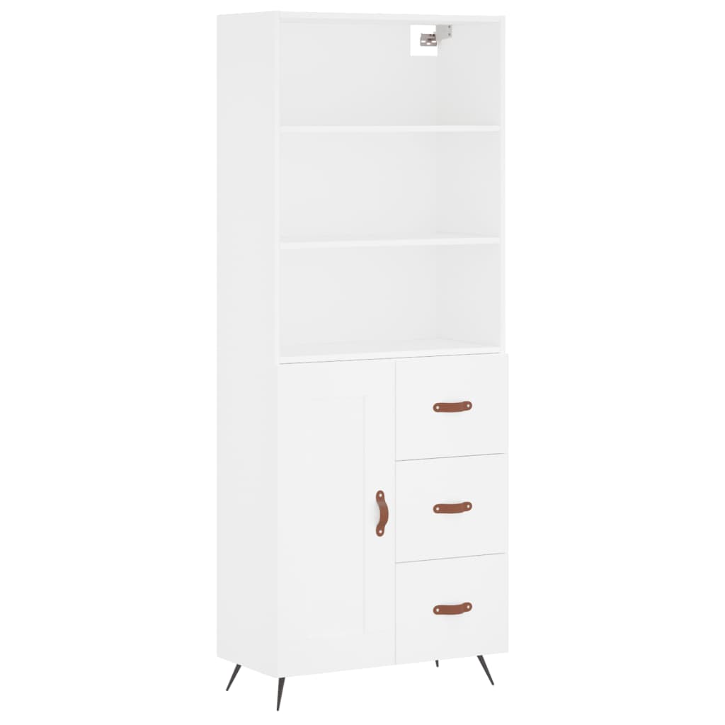 vidaXL Highboard White 69,5x34x180 cm Engineered Wood 2