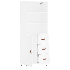 vidaXL Highboard White 69,5x34x180 cm Engineered Wood 4