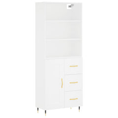 vidaXL Highboard White 69,5x34x180 cm Engineered Wood 2