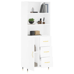 vidaXL Highboard White 69,5x34x180 cm Engineered Wood 3