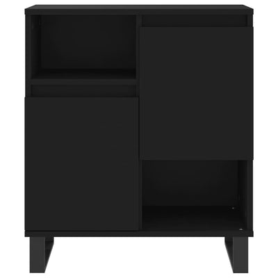 Sideboards 3 pcs Black Engineered Wood