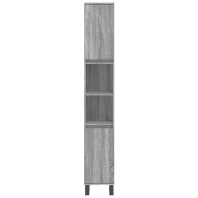 3 Piece Bathroom Furniture Set Grey Sonoma Engineered Wood