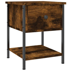 vidaXL Bedside Table Smoked Oak 34x35.5x45 cm Engineered Wood 2