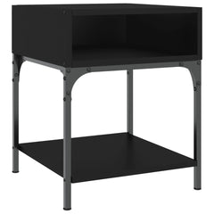 vidaXL Bedside Tables 2 pcs Black 40x41x50 cm Engineered Wood 4