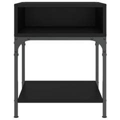 vidaXL Bedside Tables 2 pcs Black 40x41x50 cm Engineered Wood 5