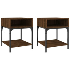 vidaXL Bedside Tables 2 pcs Brown Oak 40x41x50 cm Engineered Wood 2