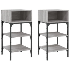 vidaXL Bedside Tables 2 pcs Grey Sonoma 35x34.5x70 cm Engineered Wood 2