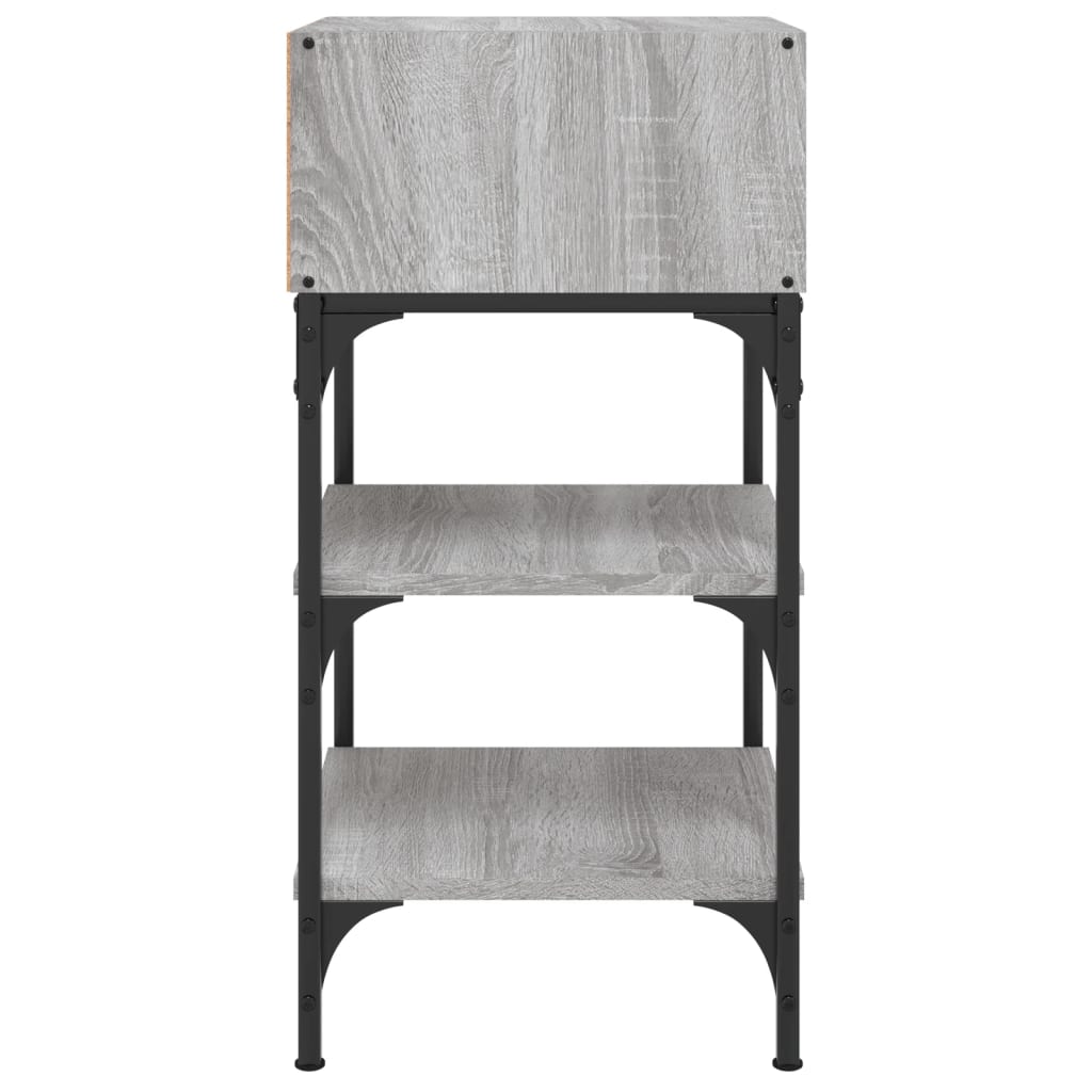vidaXL Bedside Tables 2 pcs Grey Sonoma 35x34.5x70 cm Engineered Wood 6