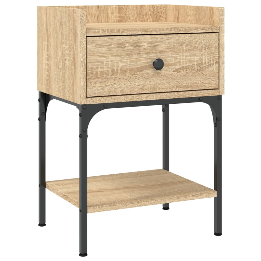 vidaXL Bedside Table Sonoma Oak 40.5x31x60 cm Engineered Wood 2