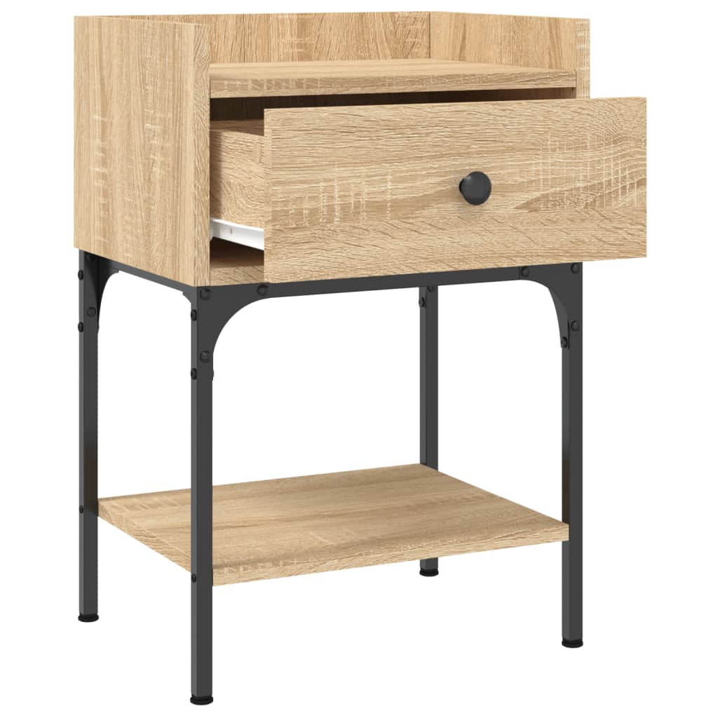 vidaXL Bedside Table Sonoma Oak 40.5x31x60 cm Engineered Wood 6