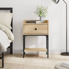 vidaXL Bedside Table Sonoma Oak 40.5x31x60 cm Engineered Wood 1
