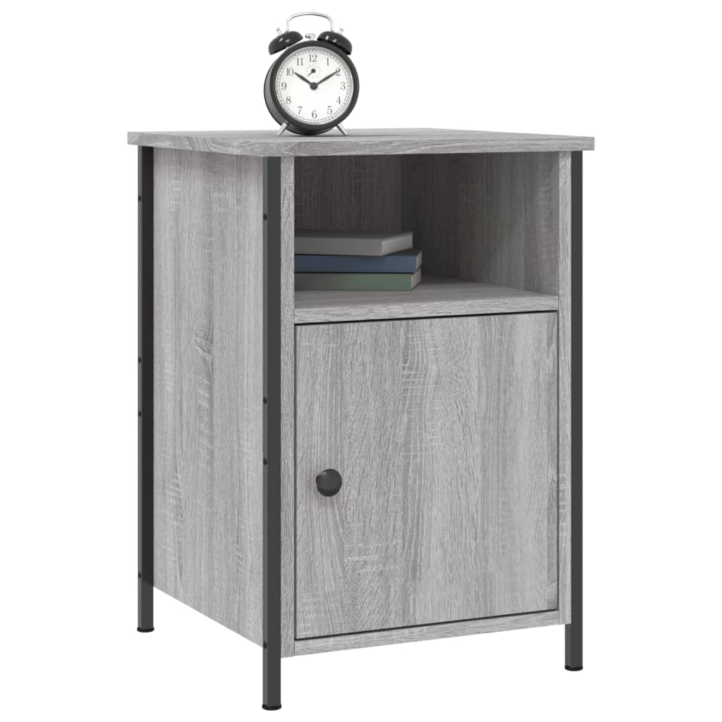 vidaXL Bedside Cabinet Grey Sonoma 40x42x60 cm Engineered Wood 3