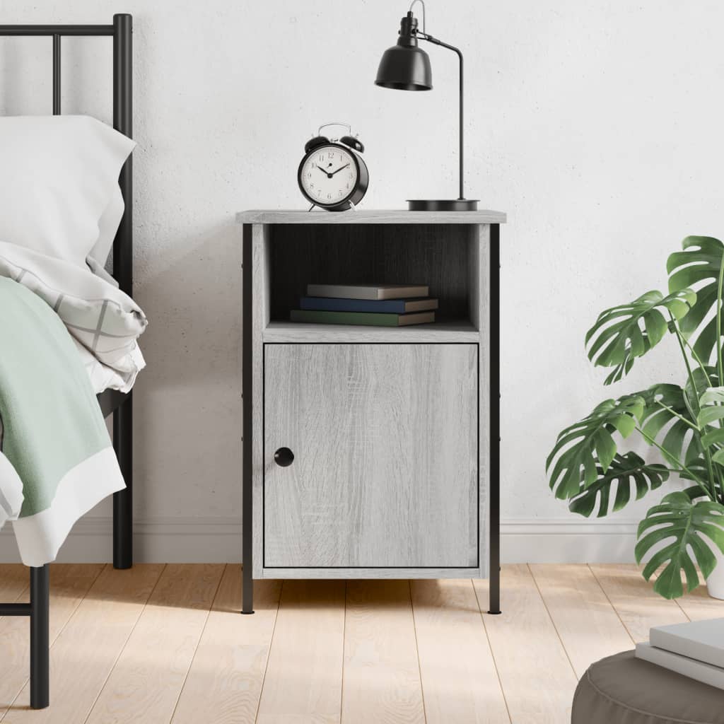 vidaXL Bedside Cabinet Grey Sonoma 40x42x60 cm Engineered Wood 1