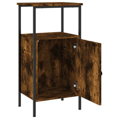 vidaXL Bedside Cabinet Smoked Oak 41x31x80 cm Engineered Wood 4