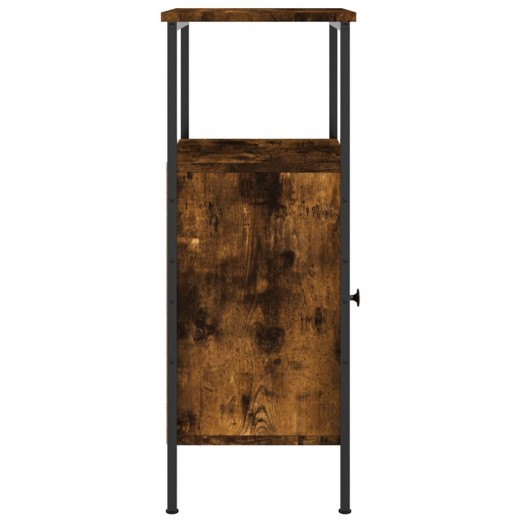 vidaXL Bedside Cabinet Smoked Oak 41x31x80 cm Engineered Wood 6