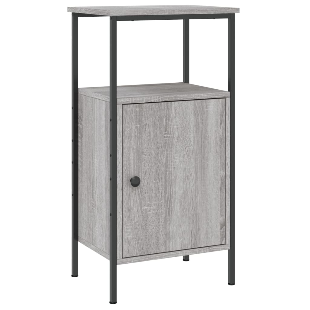 vidaXL Bedside Cabinet Grey Sonoma 41x31x80 cm Engineered Wood 2
