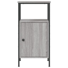 vidaXL Bedside Cabinet Grey Sonoma 41x31x80 cm Engineered Wood 3