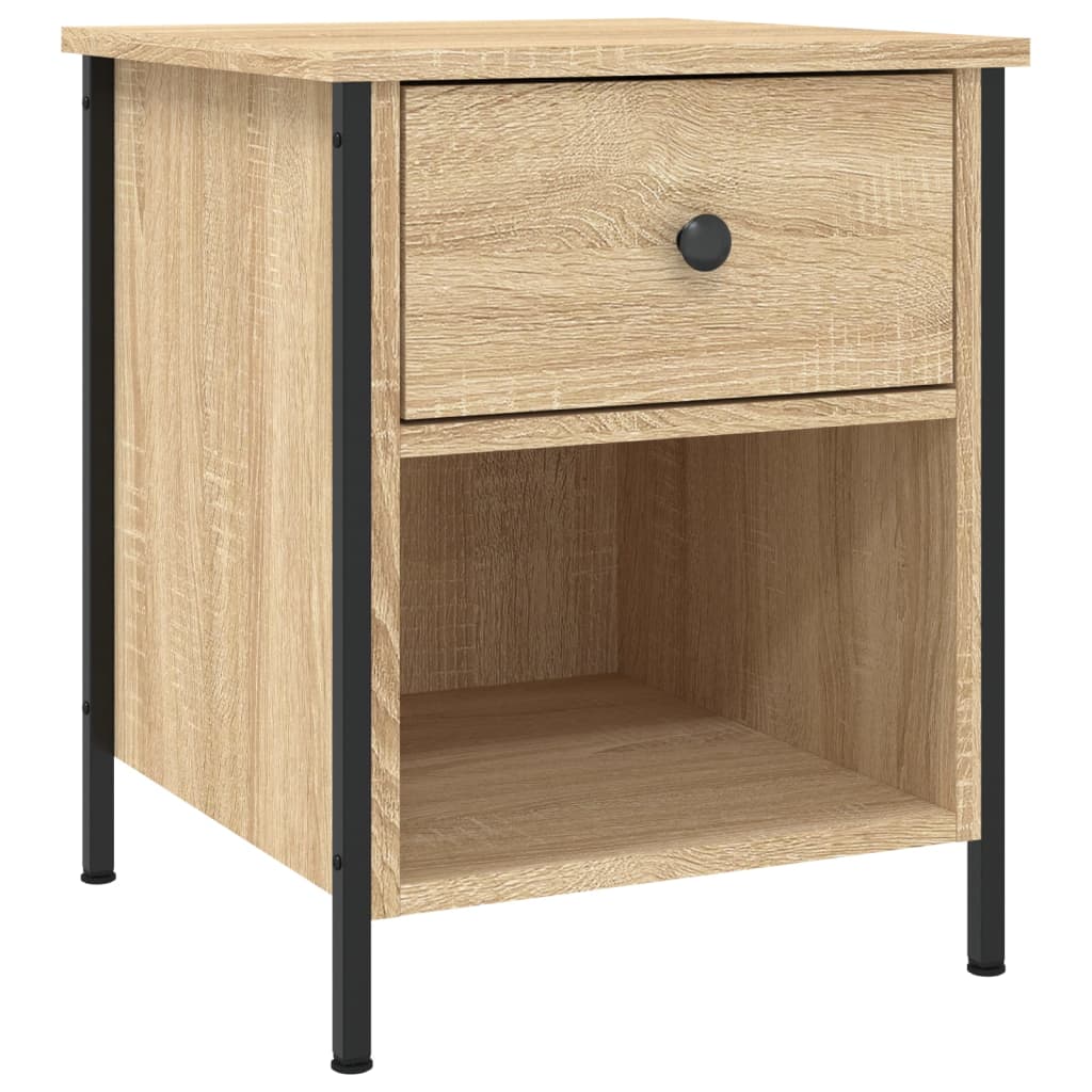 vidaXL Bedside Cabinet Sonoma Oak 40x42x50 cm Engineered Wood 2