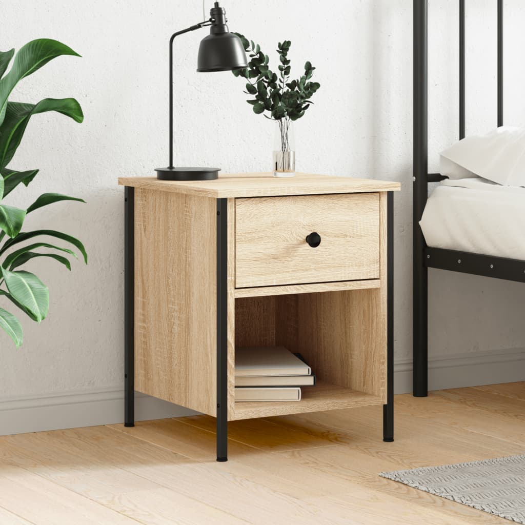 vidaXL Bedside Cabinet Sonoma Oak 40x42x50 cm Engineered Wood 1
