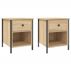 vidaXL Bedside Cabinets 2 pcs Sonoma Oak 40x42x50 cm Engineered Wood 2