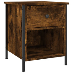 vidaXL Bedside Cabinet Smoked Oak 40x42x50 cm Engineered Wood 2