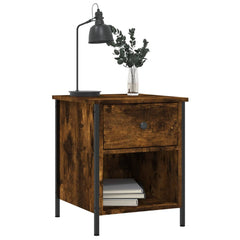 vidaXL Bedside Cabinet Smoked Oak 40x42x50 cm Engineered Wood 3