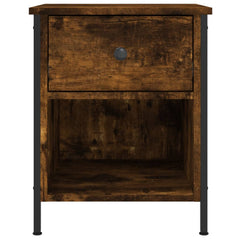 vidaXL Bedside Cabinet Smoked Oak 40x42x50 cm Engineered Wood 6