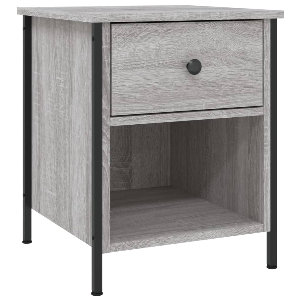 vidaXL Bedside Cabinet Grey Sonoma 40x42x50 cm Engineered Wood 2