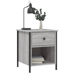 vidaXL Bedside Cabinet Grey Sonoma 40x42x50 cm Engineered Wood 3